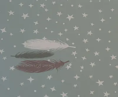 Dreamy Feather Star Wallpaper Blue