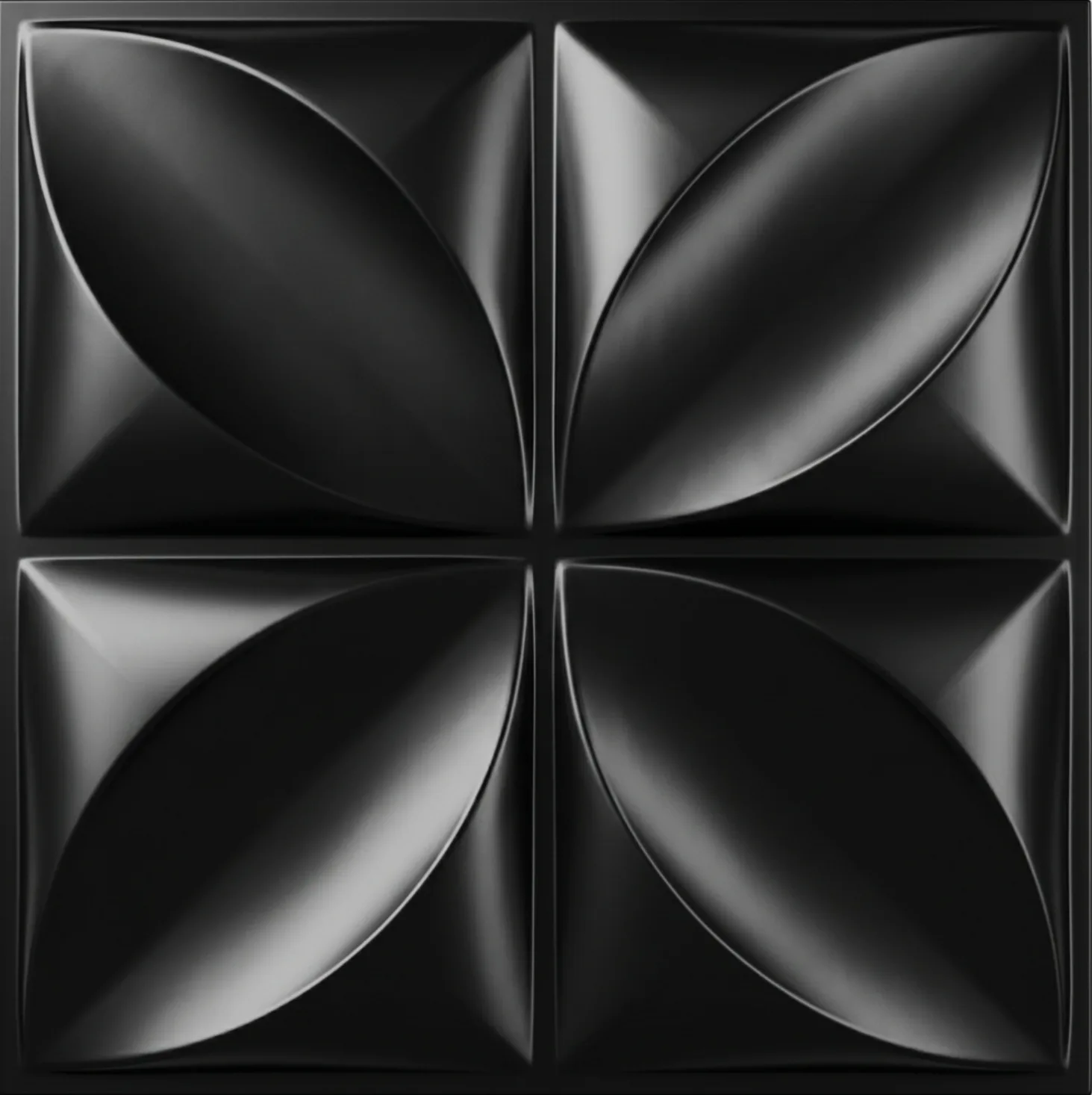 Geometric Bloom Black main product view