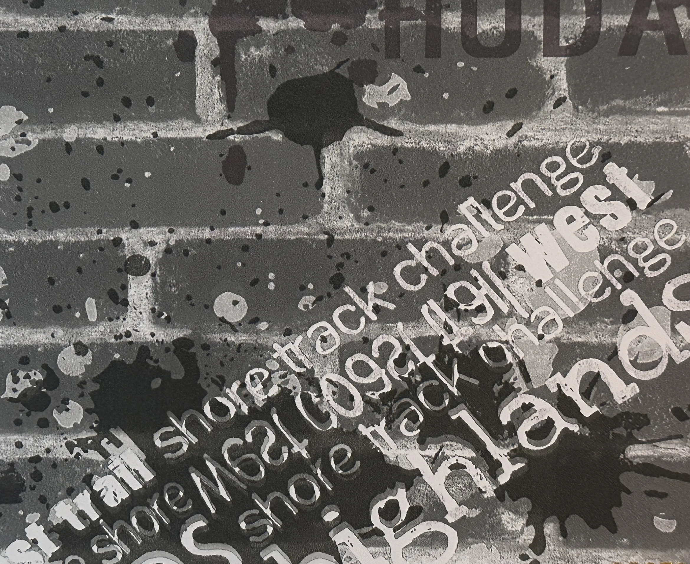 Urban Graffiti Brick - Grey